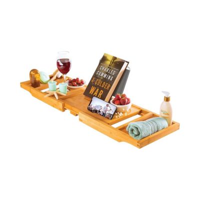 Bambüsi Expandable Bamboo Bath Caddy Tray