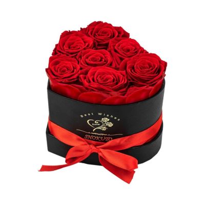 Preserved Roses in Heart Box