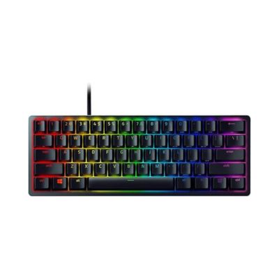 Razer Huntsman Mini 60% Gaming Keyboard: Clicky Optical Switches, Rapid Trigger Mode, Chroma RGB, PBT Keycaps, Onboard Memory, Snap Tap - Classic Black